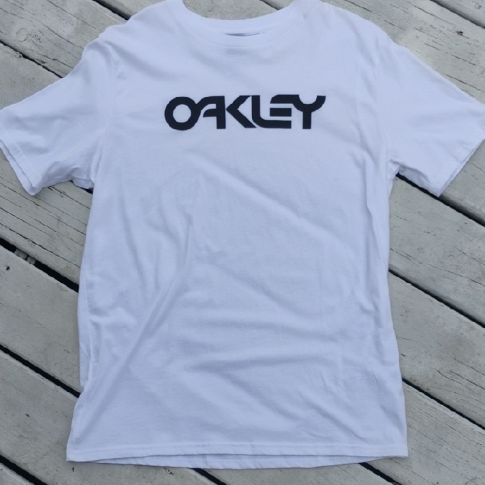 Oakley White Tee with Black Logo